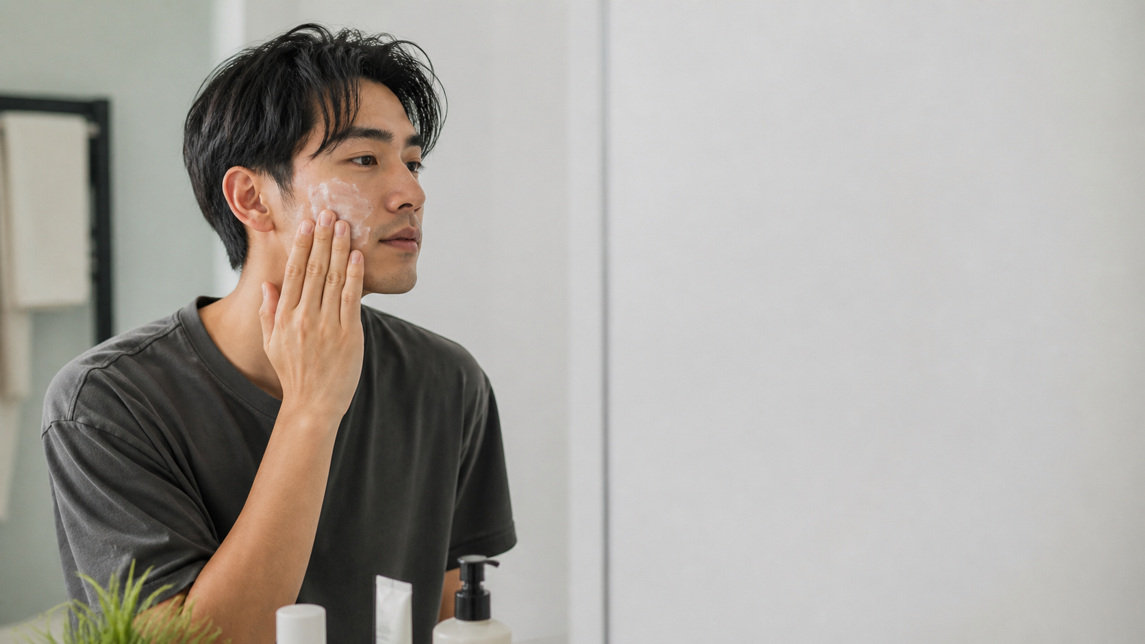 A simple acne routine organized to limit irritation